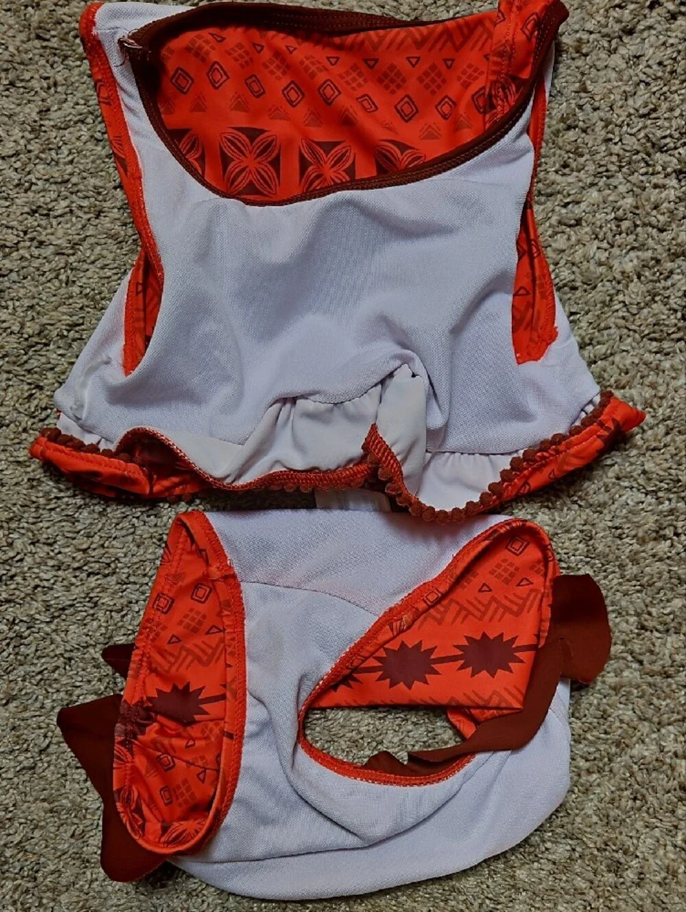 Disney Moana Patterned Girls' Two-Piece Swim Set - NWOT